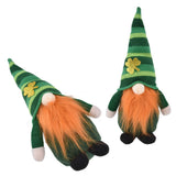 2pcs Gnomes Plush Representing Good Luck Expressing ST Patricks Day Feeling Irish Green Gnome Ornament for DecorationMale Style
