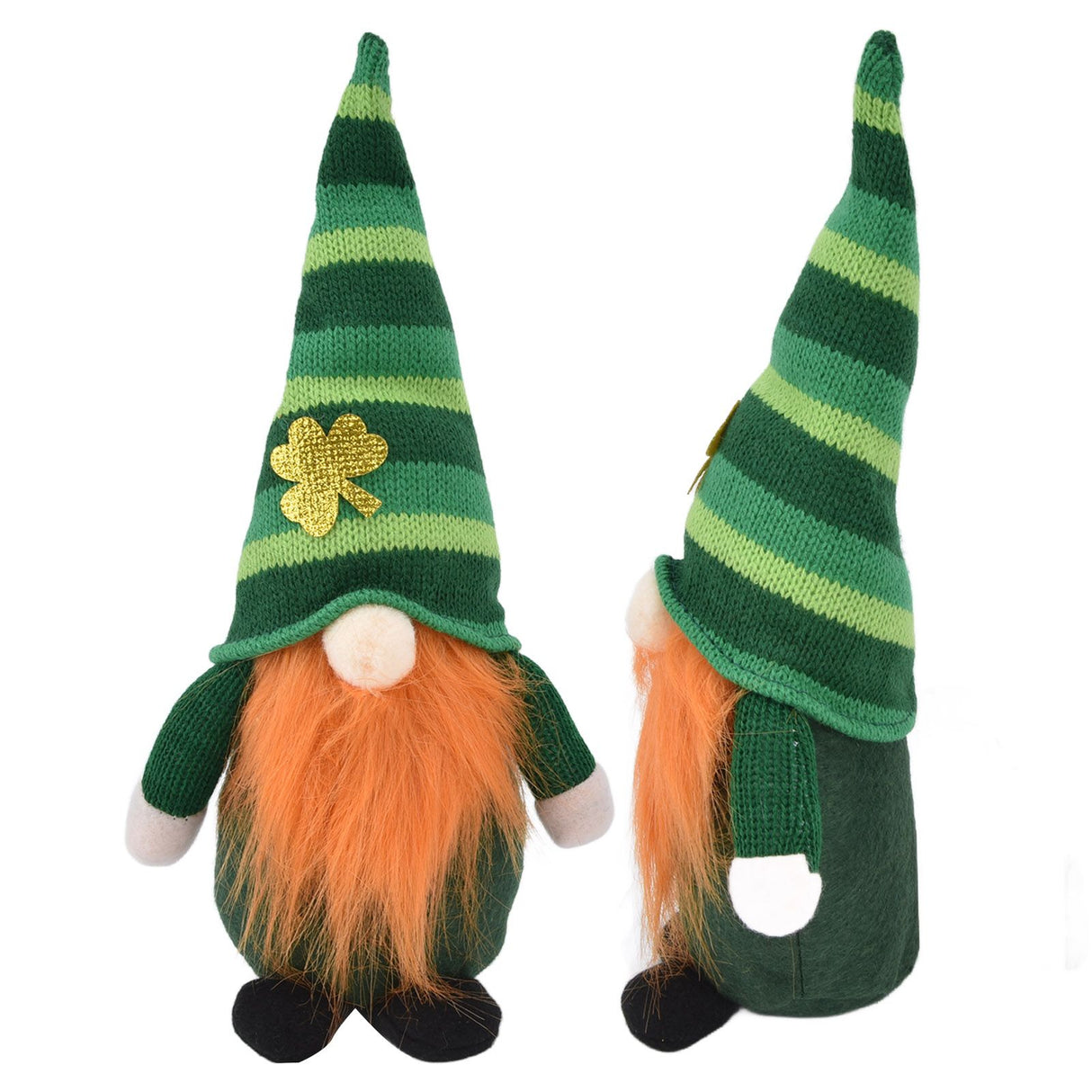 2pcs Gnomes Plush Representing Good Luck Expressing ST Patricks Day Feeling Irish Green Gnome Ornament for DecorationMale Style