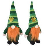 2pcs Gnomes Plush Representing Good Luck Expressing ST Patricks Day Feeling Irish Green Gnome Ornament for DecorationMale Style