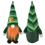2pcs Gnomes Plush Representing Good Luck Expressing ST Patricks Day Feeling Irish Green Gnome Ornament for DecorationMale Style