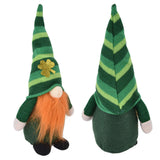 2pcs Gnomes Plush Representing Good Luck Expressing ST Patricks Day Feeling Irish Green Gnome Ornament for DecorationMale Style