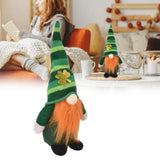 2pcs Gnomes Plush Representing Good Luck Expressing ST Patricks Day Feeling Irish Green Gnome Ornament for DecorationMale Style