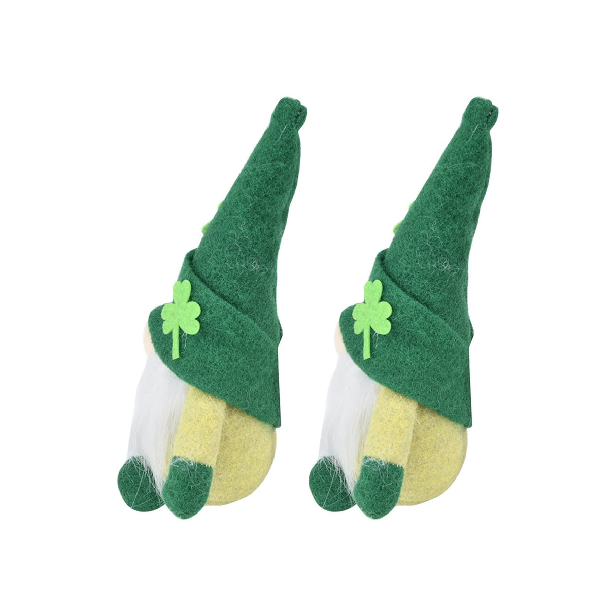 2pcs Gnomes Doll Handmade Cute Faceless Green Hat St. Patrick's Day Ornament Plush Dwarf Doll for Sofa Dining Table(Men's Style )