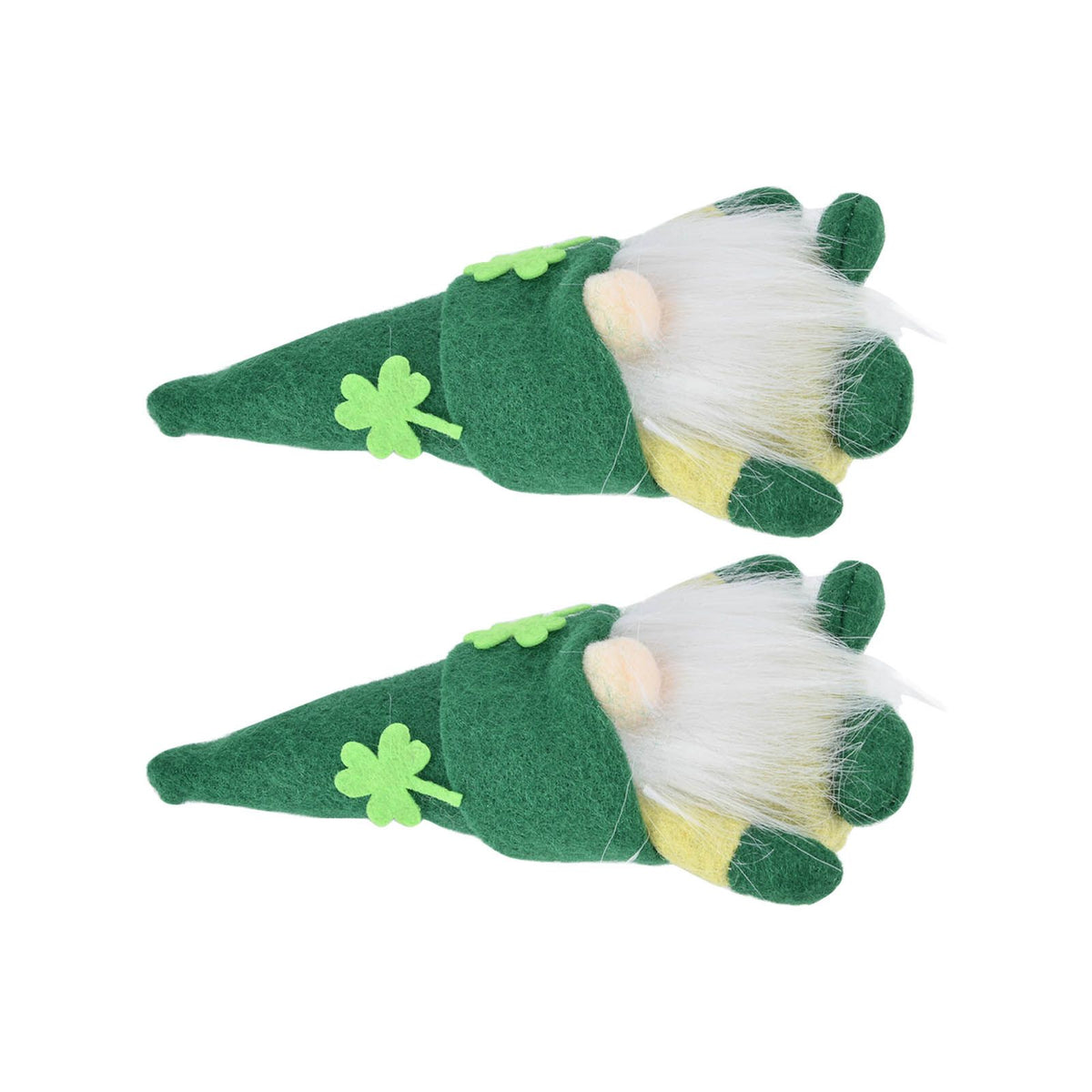 2pcs Gnomes Doll Handmade Cute Faceless Green Hat St. Patrick's Day Ornament Plush Dwarf Doll for Sofa Dining Table(Men's Style )