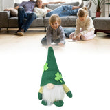 2pcs Gnomes Doll Handmade Cute Faceless Green Hat St. Patrick's Day Ornament Plush Dwarf Doll for Sofa Dining Table(Men's Style ) - Extra Image