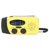Hand Crank Solar Radio Multifunctional Emergency Radio LED Radio with Flashlight for Outdoor CampingYellow Europe