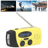 Hand Crank Solar Radio Multifunctional Emergency Radio LED Radio with Flashlight for Outdoor CampingYellow Europe