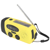Hand Crank Solar Radio Multifunctional Emergency Radio LED Radio with Flashlight for Outdoor CampingYellow Japanese - Top-Down View