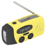 Hand Crank Solar Radio Multifunctional Emergency Radio LED Radio with Flashlight for Outdoor CampingYellow Japanese - 45-Degree Angle