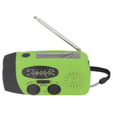 Hand Crank Solar Radio Multifunctional Emergency Radio LED Radio with Flashlight for Outdoor CampingGreen America - Side View