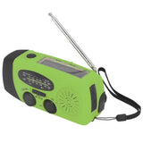 Hand Crank Solar Radio Multifunctional Emergency Radio LED Radio with Flashlight for Outdoor CampingGreen America
