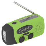 Hand Crank Solar Radio Multifunctional Emergency Radio LED Radio with Flashlight for Outdoor CampingGreen America