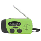 Hand Crank Solar Radio Multifunctional Emergency Radio LED Radio with Flashlight for Outdoor CampingGreen America