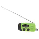 Hand Crank Solar Radio Multifunctional Emergency Radio LED Radio with Flashlight for Outdoor CampingGreen America