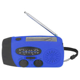 Hand Crank Solar Radio Multifunctional Emergency Radio LED Radio with Flashlight for Outdoor CampingBlue America