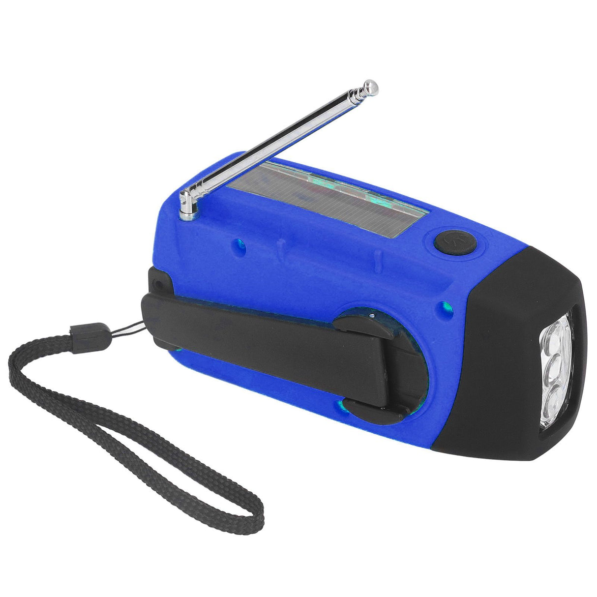 Hand Crank Solar Radio Multifunctional Emergency Radio LED Radio with Flashlight for Outdoor CampingBlue America