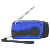 Hand Crank Solar Radio Multifunctional Emergency Radio LED Radio with Flashlight for Outdoor CampingBlue America