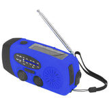 Hand Crank Solar Radio Multifunctional Emergency Radio LED Radio with Flashlight for Outdoor CampingBlue Europe - Top-Down View