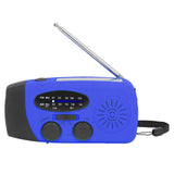 Hand Crank Solar Radio Multifunctional Emergency Radio LED Radio with Flashlight for Outdoor CampingBlue Europe
