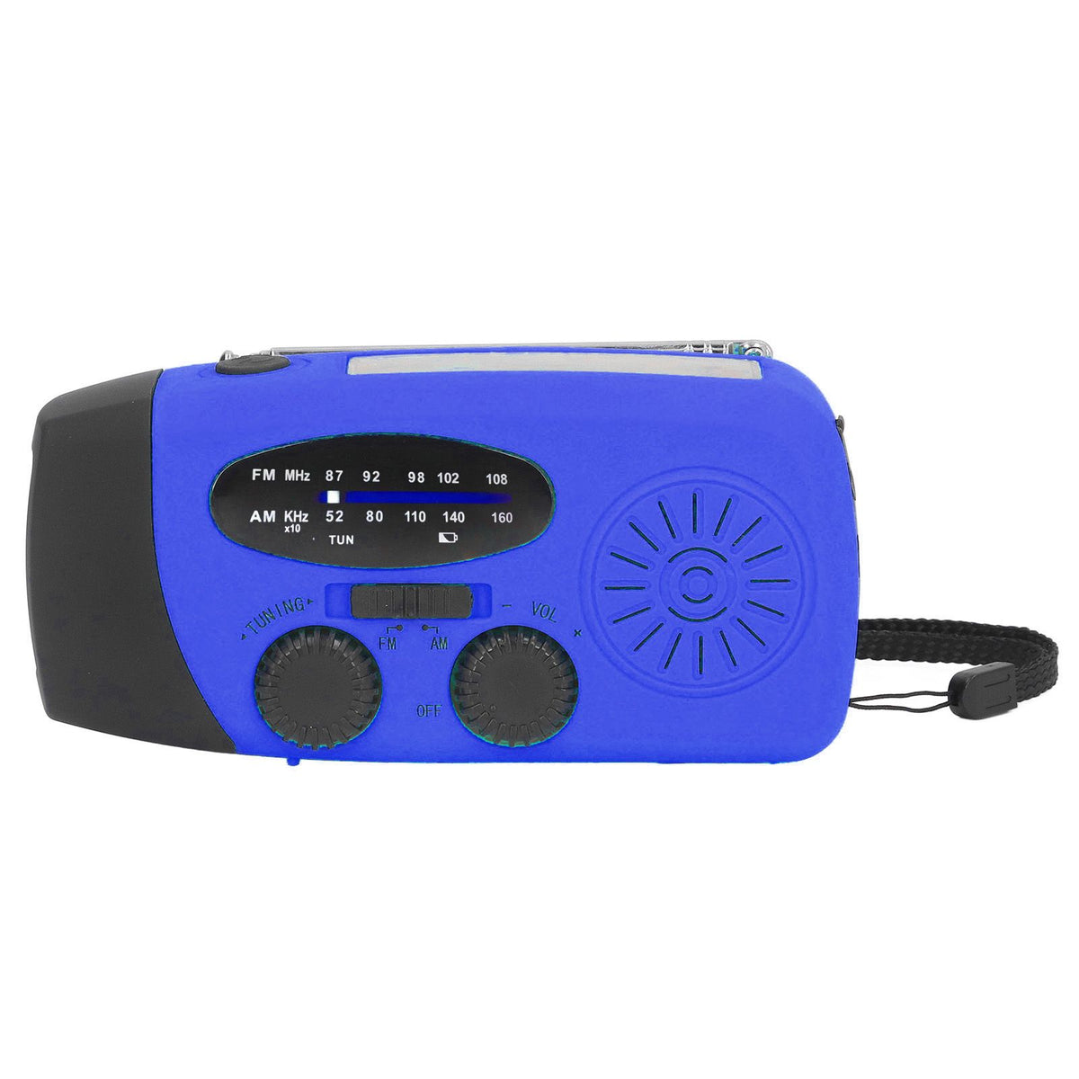 Hand Crank Solar Radio Multifunctional Emergency Radio LED Radio with Flashlight for Outdoor CampingBlue Europe