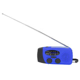 Hand Crank Solar Radio Multifunctional Emergency Radio LED Radio with Flashlight for Outdoor CampingBlue Europe