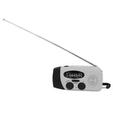 Hand Crank Solar Radio Multifunctional Emergency Radio LED Radio with Flashlight for Outdoor CampingSilver Gray America - Extra Image