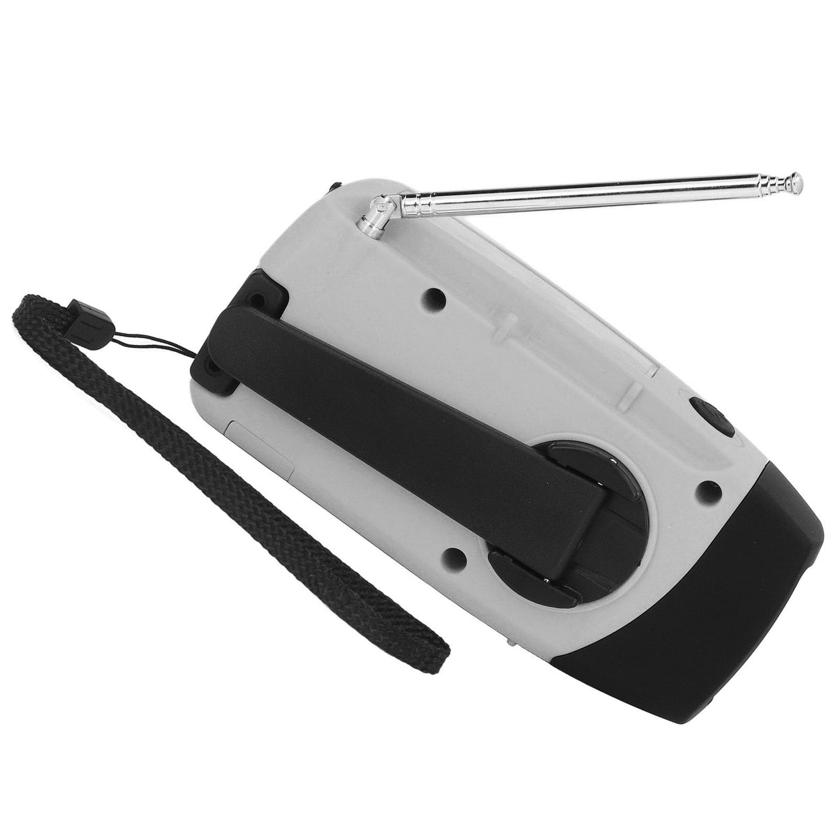 Hand Crank Solar Radio Multifunctional Emergency Radio LED Radio with Flashlight for Outdoor CampingSilver Gray America