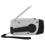 Hand Crank Solar Radio Multifunctional Emergency Radio LED Radio with Flashlight for Outdoor CampingSilver Gray America