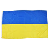 Ukrainian Flag Polyester Pongee Vivid Color UV Fade Resistant Digital Printing Ukraine Flag