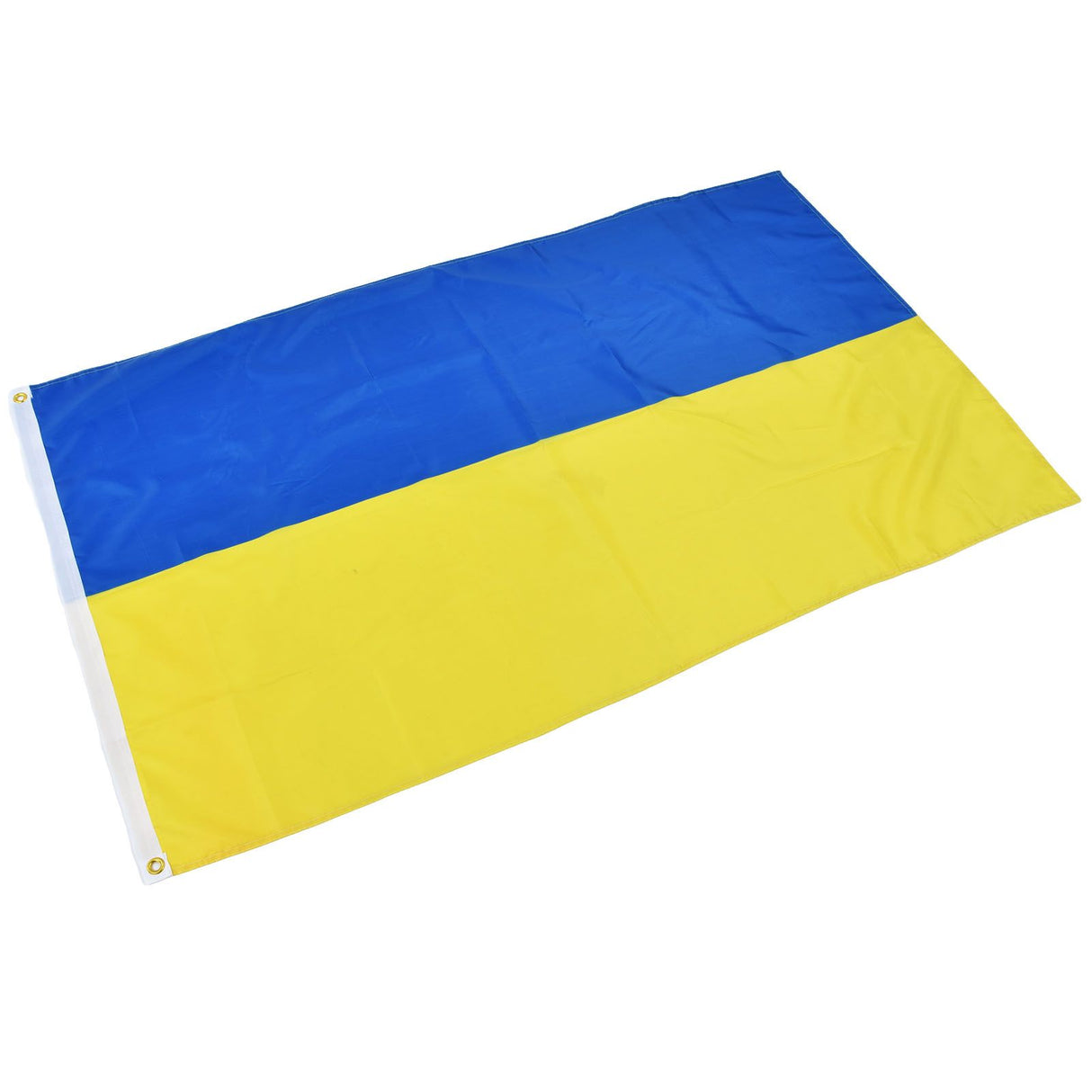 Ukrainian Flag Polyester Pongee Vivid Color UV Fade Resistant Digital Printing Ukraine Flag