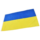 Ukrainian Flag Polyester Pongee Vivid Color UV Fade Resistant Digital Printing Ukraine Flag