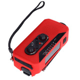 Emergency Radio Hand Power Generation Solar Radio with LED Flashlight 2000mah Charging for Camping HikingRed EU Type