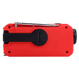 Emergency Radio Hand Power Generation Solar Radio with LED Flashlight 2000mah Charging for Camping HikingRed EU Type - Extra Image