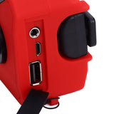 Emergency Radio Hand Power Generation Solar Radio with LED Flashlight 2000mah Charging for Camping HikingRed EU Type - Extra Image