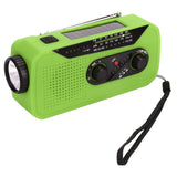 Emergency Radio Hand Power Generation Solar Radio with LED Flashlight 2000mah Charging for Camping HikingGreen US Type