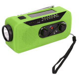 Emergency Radio Hand Power Generation Solar Radio with LED Flashlight 2000mah Charging for Camping HikingGreen EU Type - 45-Degree Angle