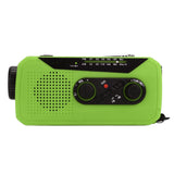 Emergency Radio Hand Power Generation Solar Radio with LED Flashlight 2000mah Charging for Camping HikingGreen EU Type - Close-Up Angle