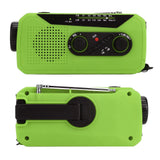 Emergency Radio Hand Power Generation Solar Radio with LED Flashlight 2000mah Charging for Camping HikingGreen EU Type - Extra Image
