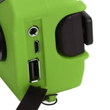 Emergency Radio Hand Power Generation Solar Radio with LED Flashlight 2000mah Charging for Camping HikingGreen EU Type - Extra Image