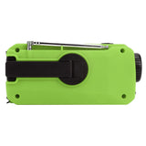 Emergency Radio Hand Power Generation Solar Radio with LED Flashlight 2000mah Charging for Camping HikingGreen EU Type