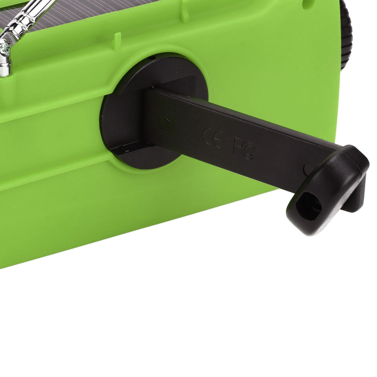 Emergency Radio Hand Power Generation Solar Radio with LED Flashlight 2000mah Charging for Camping HikingGreen EU Type
