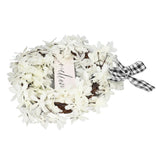 Imitation White Dogwood Wreath Simulation Vibrant Wreath Decoration for Home Door - 45-Degree Angle