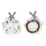 Imitation White Dogwood Wreath Simulation Vibrant Wreath Decoration for Home Door - Extra Image