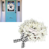 Imitation White Dogwood Wreath Simulation Vibrant Wreath Decoration for Home Door