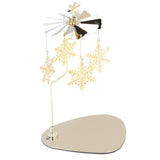 Candle Holder Round Triangle Tray Romantic European Style Stainless Steel Rotating Aromatherapy Wind Chime Candle Holder Snowflake