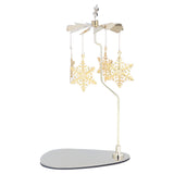 Candle Holder Round Triangle Tray Romantic European Style Stainless Steel Rotating Aromatherapy Wind Chime Candle Holder Snowflake