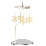Candle Holder Round Triangle Tray Romantic European Style Stainless Steel Rotating Aromatherapy Wind Chime Candle Holder Snowflake