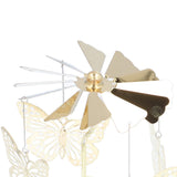 Candle Holder Round Triangle Tray Romantic European Style Stainless Steel Rotating Aromatherapy Wind Chime Candle Holder Butterfly