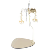 Candle Holder Round Triangle Tray Romantic European Style Stainless Steel Rotating Aromatherapy Wind Chime Candle Holder Snowflake Deer - Top-Down View