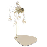 Candle Holder Round Triangle Tray Romantic European Style Stainless Steel Rotating Aromatherapy Wind Chime Candle Holder Snowflake Deer - 45-Degree Angle